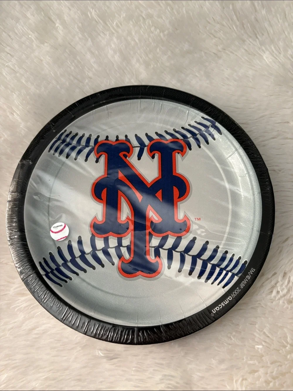 NY Mets Baseball 18 Party Plates & 36 Small Napkins NWT Large Napkins Opened